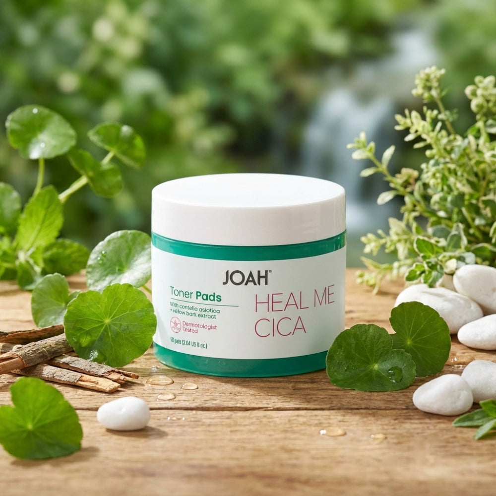 JOAH Heal Me CICA Face Toner Pads, Centella Asiatica for Soothing, Calming, Balancing Sensitive and Irritated Skin, Korean Skincare, Cruelty-Free pH 5.5, Hypoallergenic, 50 Pads