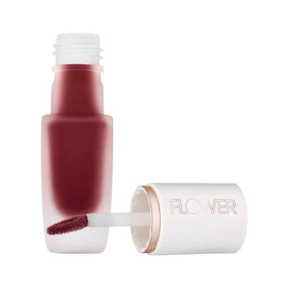 FLOWER BEAUTY By Drew Barrymore Perfect Pout Lip Color - Soft Matte Finish - Liquid Lipstick - Comfortable + Lightweight Feel (Garnet)