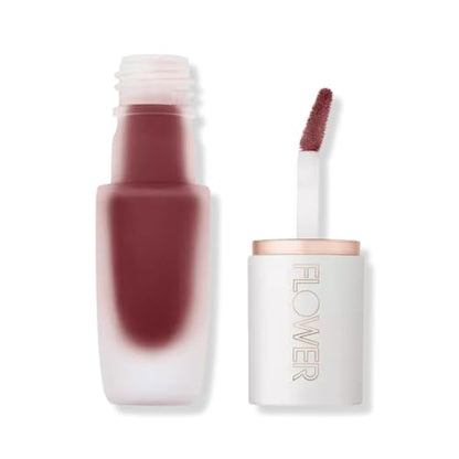 FLOWER BEAUTY By Drew Barrymore Perfect Pout Lip Color - Soft Matte Finish - Liquid Lipstick - Comfortable + Lightweight Feel (Garnet)