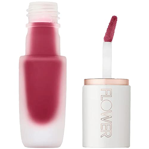 FLOWER BEAUTY By Drew Barrymore Perfect Pout Lip Color - Soft Matte Finish - Liquid Lipstick - Comfortable + Lightweight Feel (Punch)
