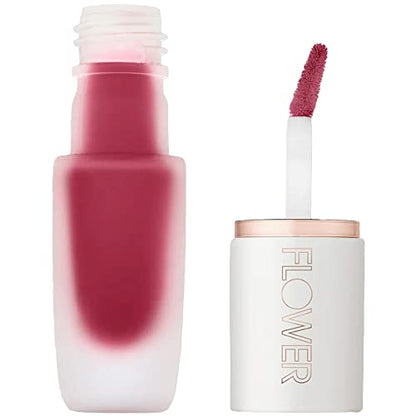 FLOWER BEAUTY By Drew Barrymore Perfect Pout Lip Color - Soft Matte Finish - Liquid Lipstick - Comfortable + Lightweight Feel (Punch)