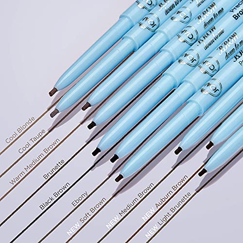JOAH Dual-Ended Eyebrow Pencil - Brow Down To Me Ultra-FIne Tip Precision Brow Pencil with Built-In Spoolie Brush for Flawless Brows, Smudge-Proof, Water-Resistant, Medium Brown