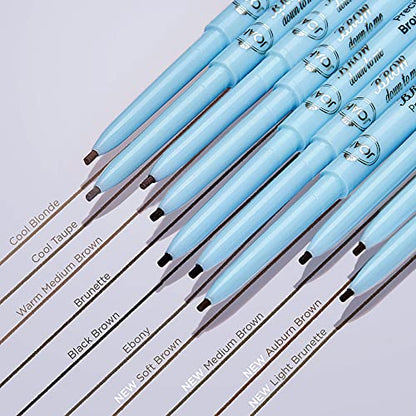 JOAH Dual-Ended Eyebrow Pencil - Brow Down To Me Ultra-FIne Tip Precision Brow Pencil with Built-In Spoolie Brush for Flawless Brows, Smudge-Proof, Water-Resistant, Medium Brown