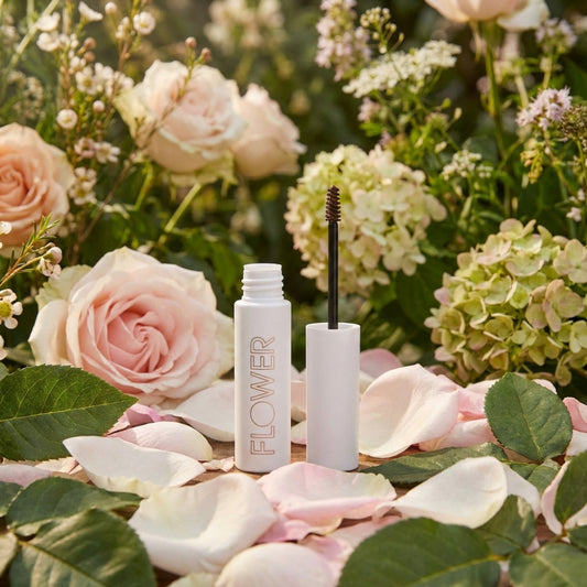 FLOWER BEAUTY By Drew Barrymore Fiber Fix Eyebrow Gel - Tinted Brow Mascara + Fixative for Eyebrows -Long-Lasting + Natural Finish -Vegan + Cruelty-Free - Blonde