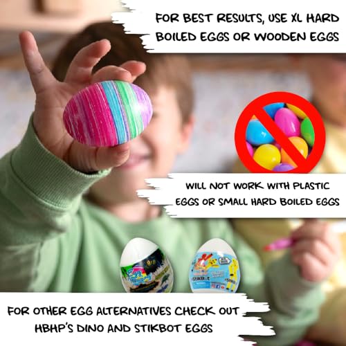 The EggMazing Easter Egg Mini Decorator Kit Arts and Crafts Set - Includes Egg Decorating Spinner and 6 Markers - Ages 3 and Up [Packaging May Vary]