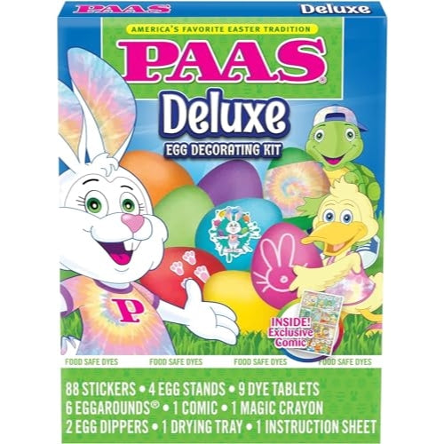 PAAS Deluxe Easter Egg Decorating Kit - 112 Pieces - Favorite Easter Tradition