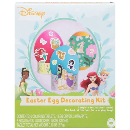 Disney Princess Easter Egg Decorating Kit - 6 Coloring Tablets, 1 Wgg Dipper, 3 Wrappits, 6 Egg Stands, 42 Stickers