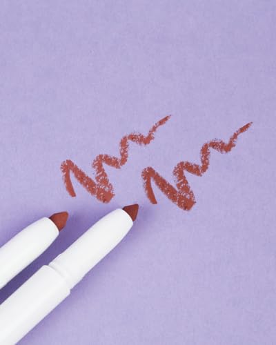 FLOWER BEAUTY Scribble Stick Lip Liner + Eyeliner - Smooth Application + Blendable - 2-in-1 Lip + Eye Liner (Mauvelous)