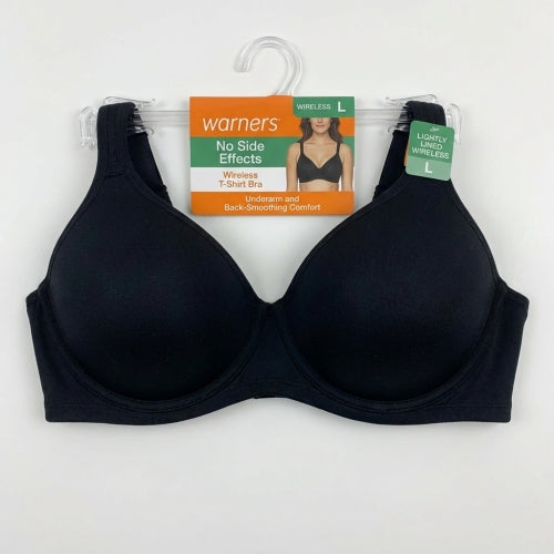 NWOT Warner's Women's L No Side Effects Back Smoothing Lift T-Shirt Bra RN2231A