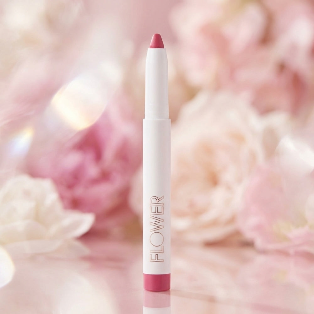FLOWER BEAUTY Scribble Stick Lip Liner + Eyeliner - Smooth Application + Blendable - 2-in-1 Lip + Eye Liner (Mauvelous)