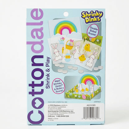 Cottondale Shrinky Dinks Easter Shrink & Play Craft Kit 9 Figures & Playscene