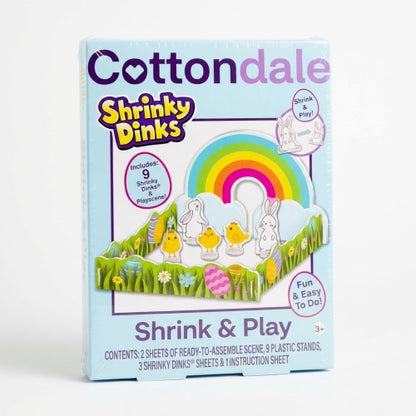 Cottondale Shrinky Dinks Easter Shrink & Play Craft Kit 9 Figures & Playscene