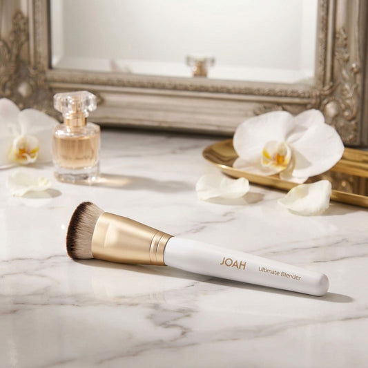 JOAH Ultimate Blender Beauty Brush, Wide Flat Tip, Gently Buffs, Seamlessly Blends, Ultra-Firm Dense 100 Percent Synthetic Bristles