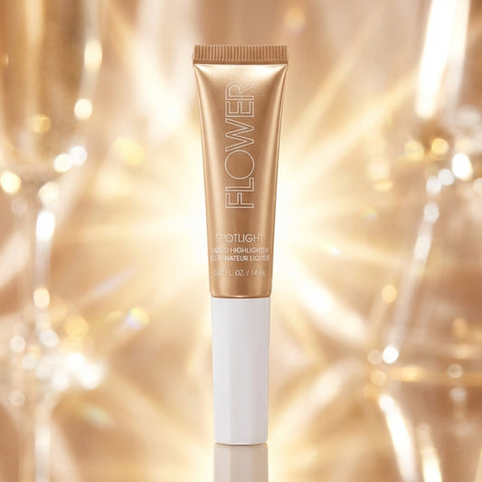 Flower Beauty Spotlight Liquid Highlighter Gilded Gold Dewy Glow Makeup 0.47oz