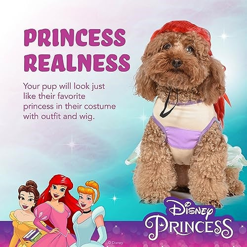 Disney for Pets Halloween Disney Princess Ariel Costume - Large - | Disney Princess Halloween Costumes for Dogs, Officially Licensed Disney Dog Halloween Costume, Multicolor (FF22912)