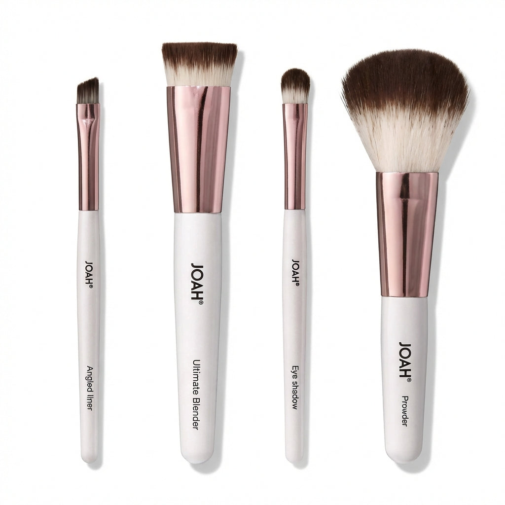 JOAH Take Me with You Brush Kit 4pc Travel Makeup Brushes With Holographic Case