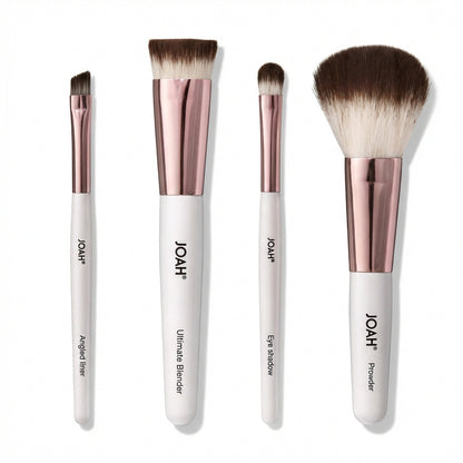 JOAH Take Me with You Brush Kit 4pc Travel Makeup Brushes With Holographic Case