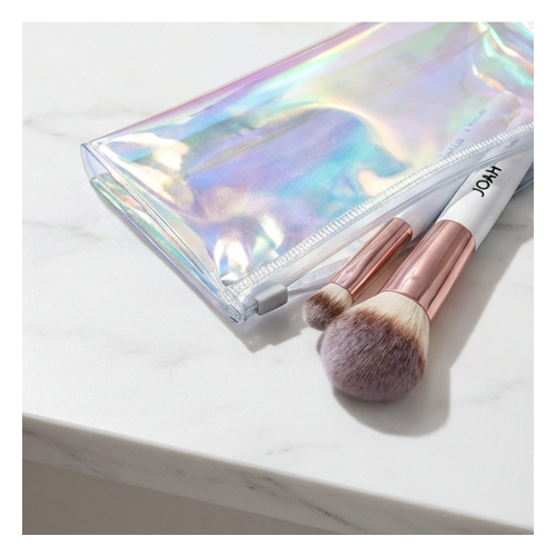 JOAH Take Me with You Brush Kit 4pc Travel Makeup Brushes With Holographic Case