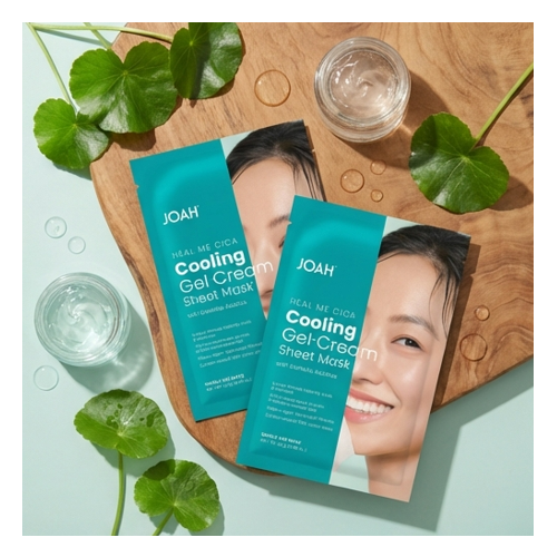 JOAH Heal Me Cica Cooling Gel-Cream Sheet Mask Centella Asiatica Vegan 2 Pack