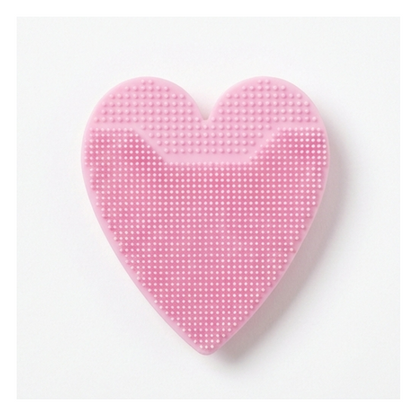 Skip The Spa Silicone Face Exfoliators Heart Shaped Scrubbers 2-Pack Pink and Purple