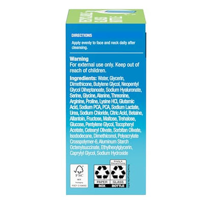 Neutrogena Hydro Boost Ultra Hydrating Serum with Hyaluronic Acid, Fragrance-Free Face Serum for Weightless Hydration and Softer, Glowing Skin, Non-Comedogenic, 1 fl. oz