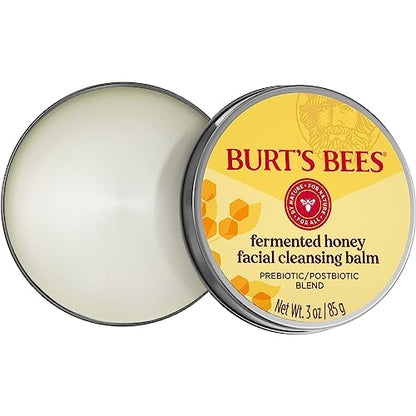 Burt's Bees Fermented Honey Facial Cleansing Balm, With Prebiotic and Postbiotic Blend, Contains Fermented Honey and Green Tea, Natural Origin Skin Care, 1 Tin, 3 oz.