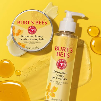 Burt's Bees Fermented Honey Facial Cleansing Balm, With Prebiotic and Postbiotic Blend, Contains Fermented Honey and Green Tea, Natural Origin Skin Care, 1 Tin, 3 oz.
