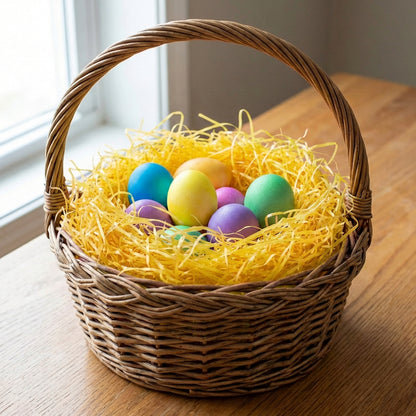 EcoPure Easter Grass, Premium Biodegradable Super Bright - 2 Pack Yellow, 1.5 Oz (42.5g)