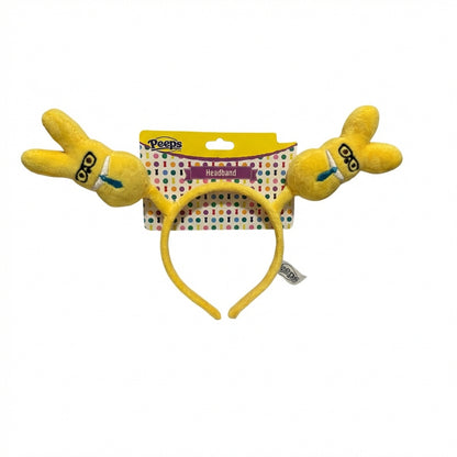 Peeps Plush Bunny Headband Yellow, 9.5 in x 11 in