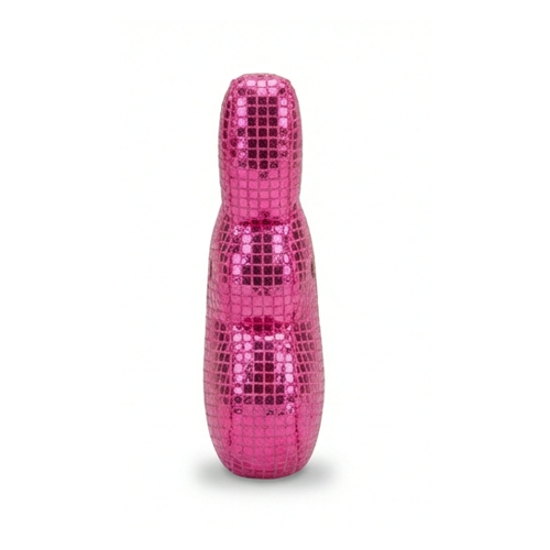 Peeps Pink Disco Bunny Plush Sparkle Easter Basket Stuffer Bag Clip 6" New
