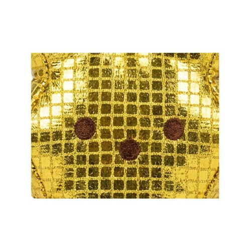 Peeps Disco Bunny Plush Clip On Keychain Gold Yellow Metallic Easter Basket Gift