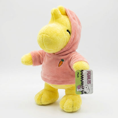 New Peanuts Woodstock 12" Plush Stuffed Animal Pink Carrot Hoodie By Ruz