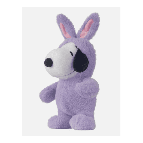 Peanuts Snoopy Plush – Purple Bunny Costume – Easter Spring Decor – 10" Ruz Toy