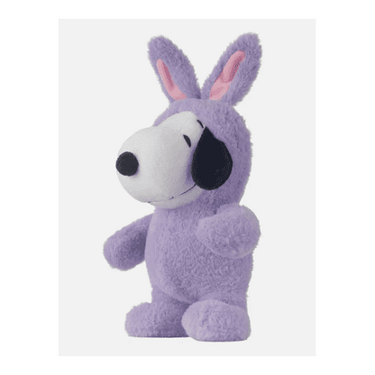 Peanuts Snoopy Plush – Purple Bunny Costume – Easter Spring Decor – 10" Ruz Toy