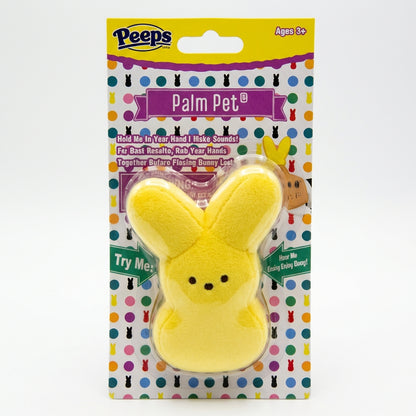 Peeps 4" Plush Bunny Palm Pet - Makes Boing Boing Boing Sounds in Your Palm Yellow