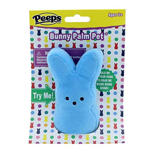 Animal Adventure | Peeps | 4” Collectible Palm Pet Bunny Plush | Blue