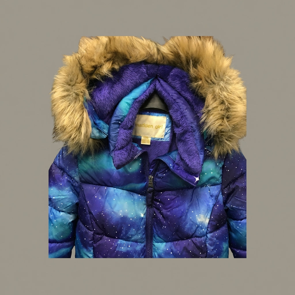 Madden Girl Girl's Hooded Insulated Puffer Jacket  Size 6