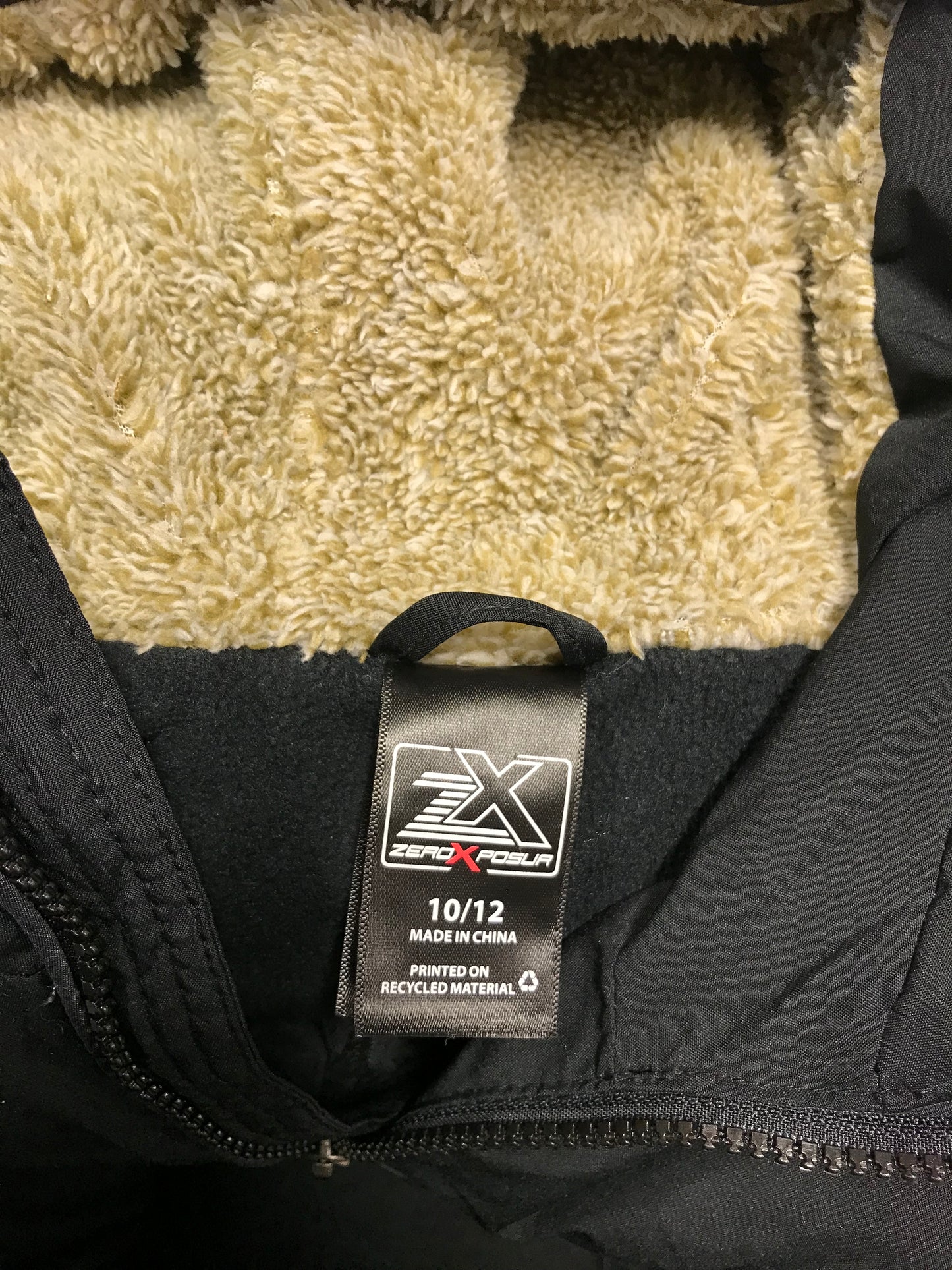 Zeroxposur Boys Warmest Winter Jacket Black & gray w/hood 10/12
