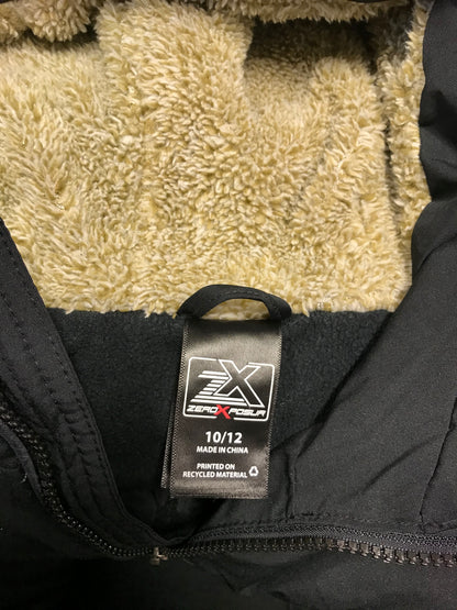 Zeroxposur Boys Warmest Winter Jacket Black & gray w/hood 10/12