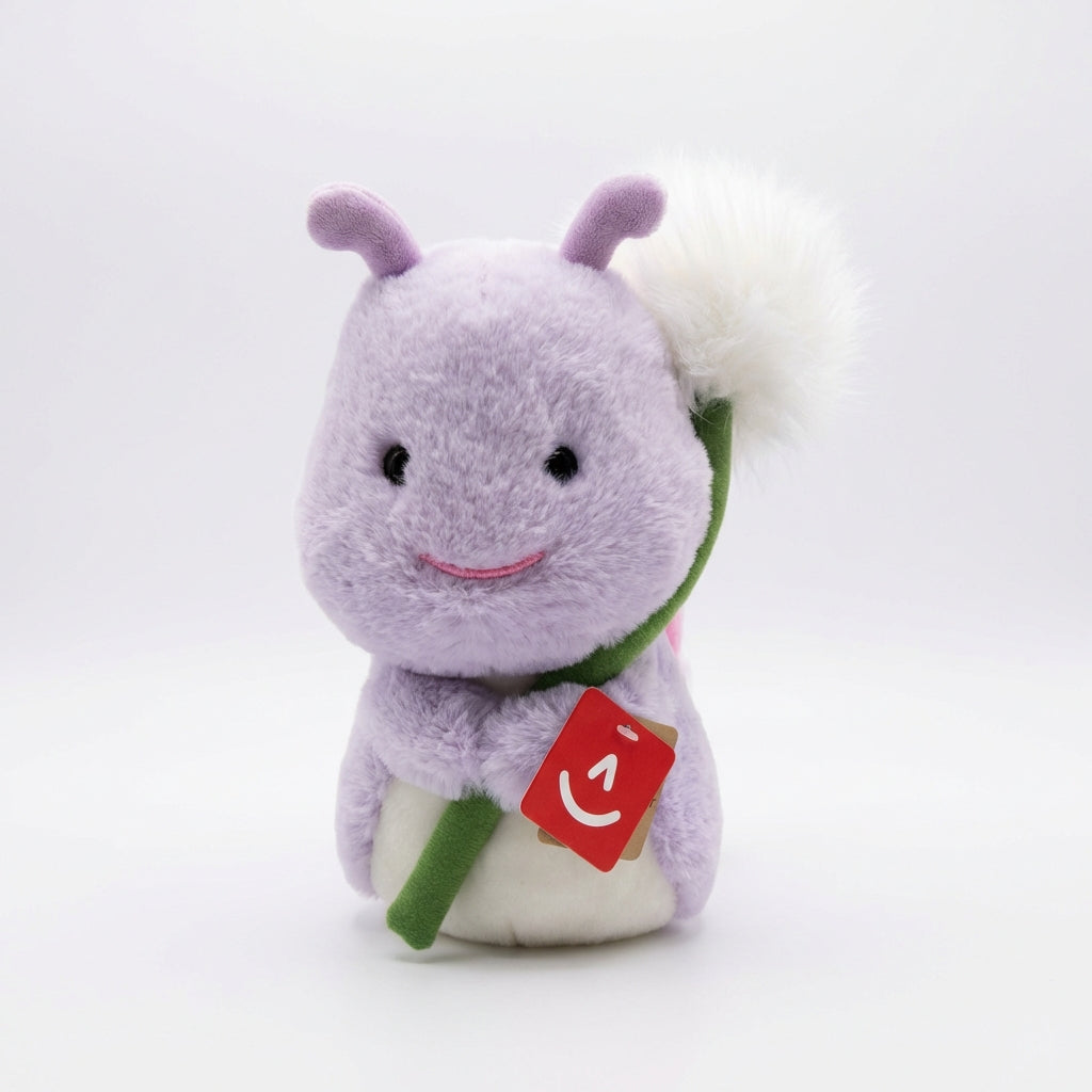 Aurora Dandelion Besties Snail Plush 9 Inch Eco-Friendly Purple Pink Soft Toy