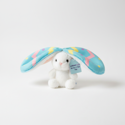 Cottondale 7.09" Reversible Bunny Plush Easter Egg Zipper Rabbit Stuffed Animal