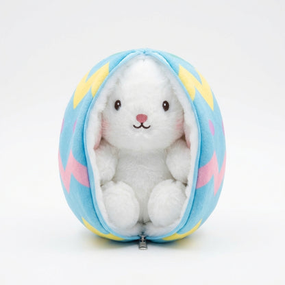 Cottondale 7.09" Reversible Bunny Plush Easter Egg Zipper Rabbit Stuffed Animal