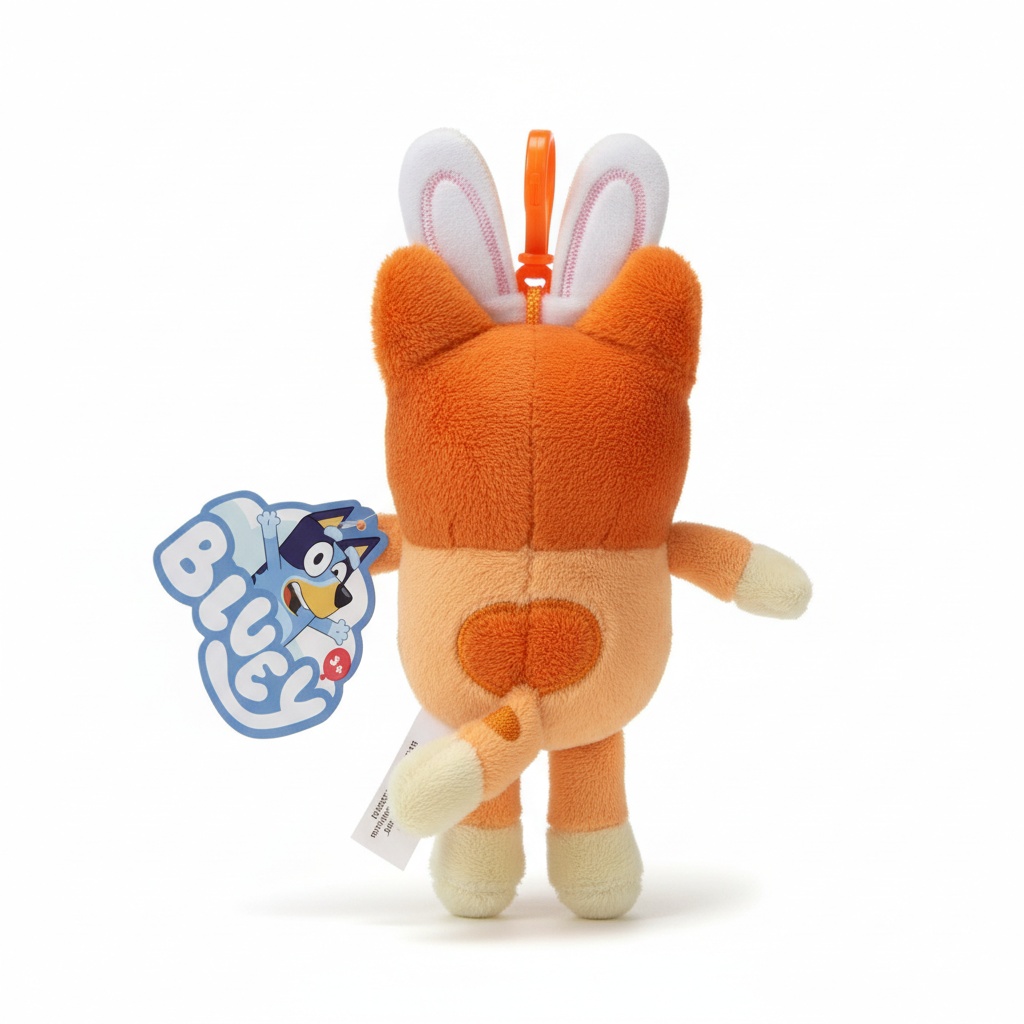 Bluey Disney Junior Bingo Easter Bunny 6 Inch Plush Soft Toy Clip On