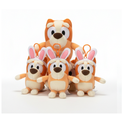 Bluey Disney Junior Bingo Easter Bunny 6 Inch Plush Soft Toy Clip On
