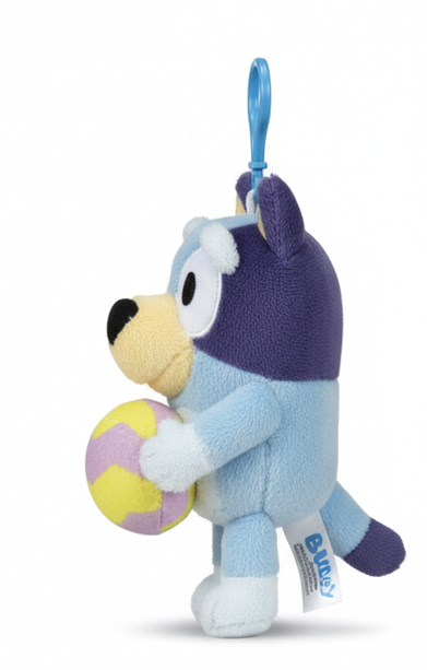 Bluey Holding Easter Egg Plush Toy Bag Clip Keychain, 6 Inches