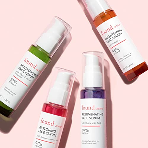 Found Active Brightening Face Serum with Vitamin C Lightweight Gel Formula with Rich Antioxidants that Support a More Radiant Complexion, 1 Fl Oz
