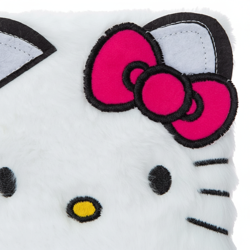 Hello Kitty Plush Lock Diary Sanrio Fuzzy Journal Secret Notebook With Keys