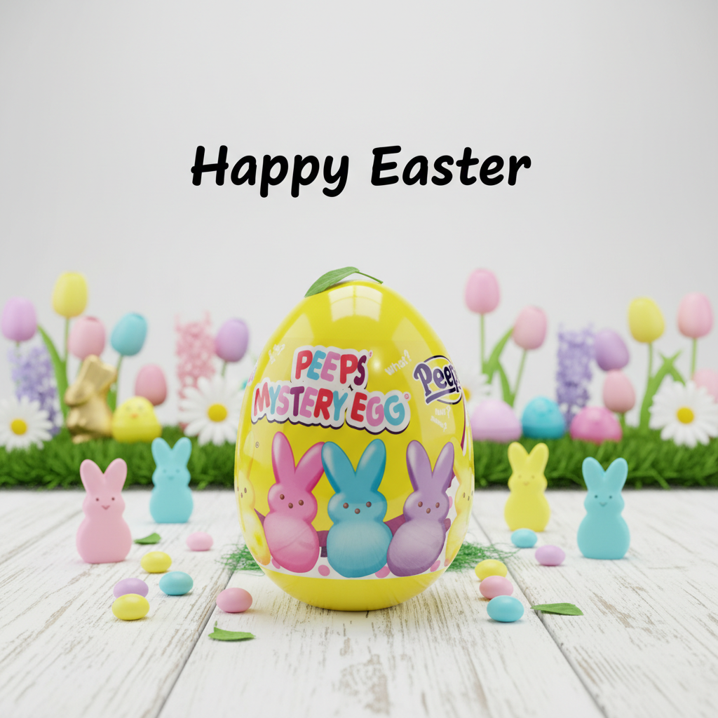 Peeps Mystery Egg Easter Surprise Collectible Bunny Egg Toy-Assorted Colors
