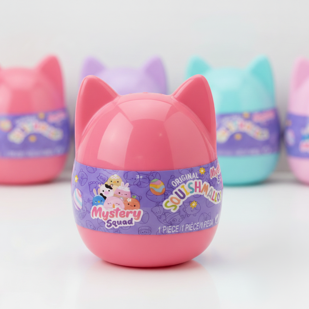 Squishmallows 4" Mystery Squad Pink Cat Ear Capsule New Sealed Easter Series