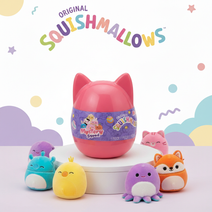 Squishmallows 4" Mystery Squad Pink Cat Ear Capsule New Sealed Easter Series